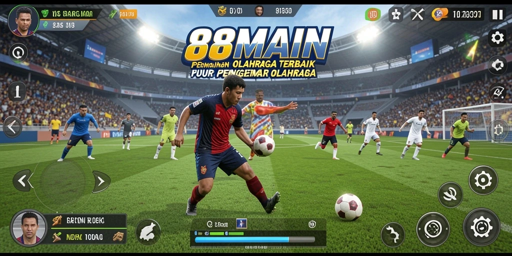 Screenshot gameplay dari 88MAIN yang menunjukkan aksi seru dalam olahraga.