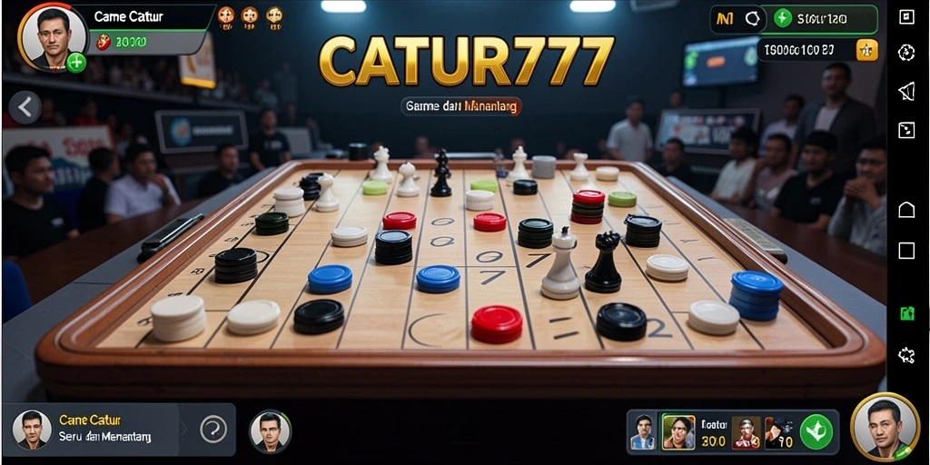 Screenshot gameplay seru dari CATUR777 yang menampilkan aksi permainan catur.