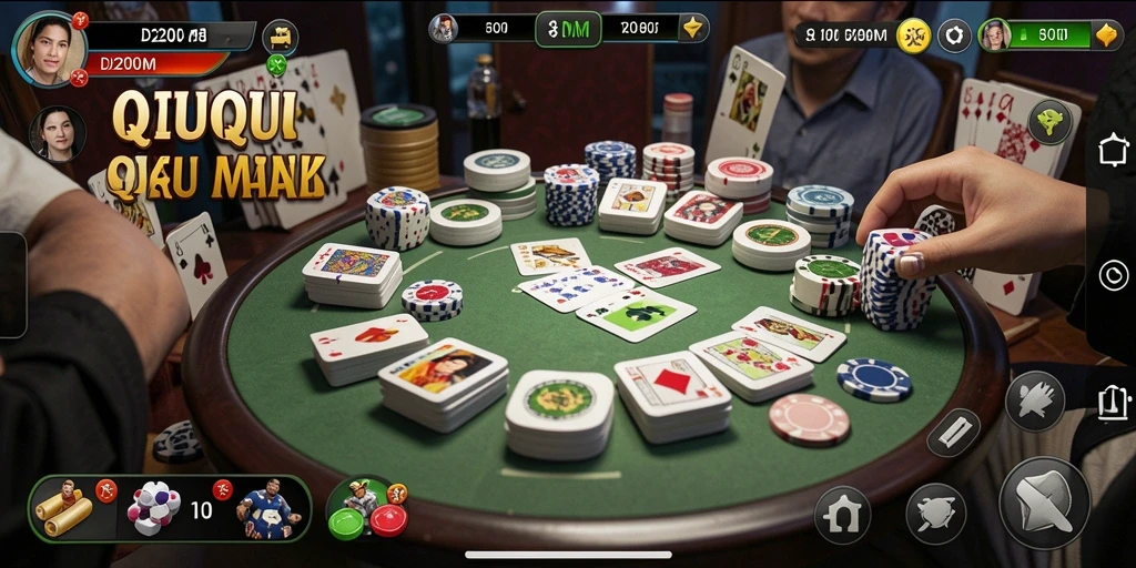 Tampilan gameplay menarik pada D200M yang penuh aksi QiuQiu.