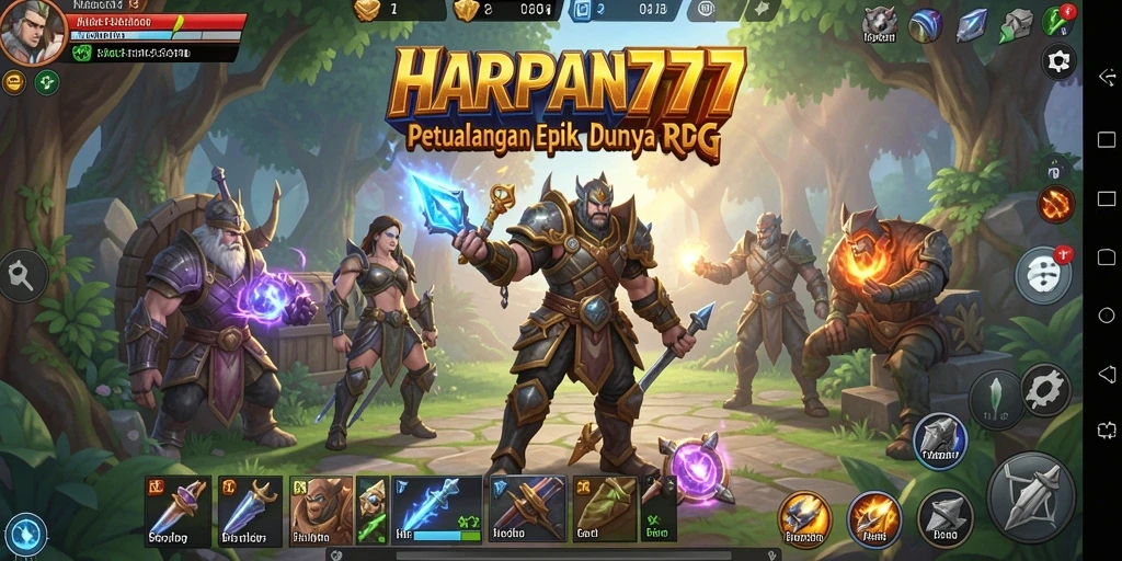 Tampilan gameplay seru dalam dunia RPG HARAPAN777.