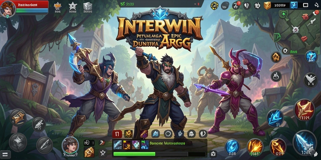 Screenshot gameplay INTERWIN menampilkan aksi mendebarkan dalam pertempuran.