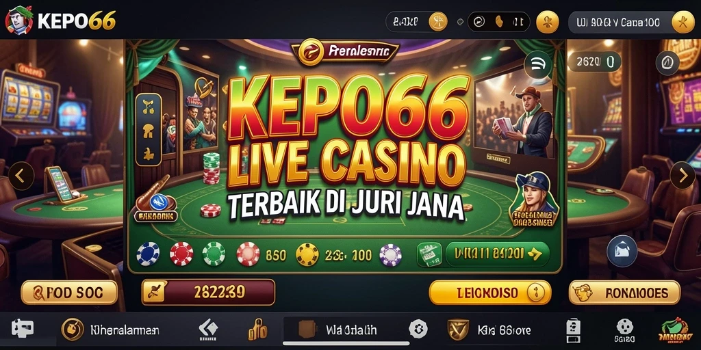 Screenshot gameplay KEPO66 dengan dealer langsung dan interaksi pemain.