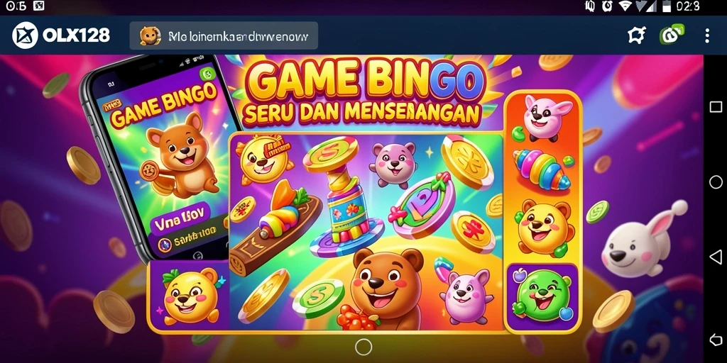Tampilan screenshot gameplay Bingo OLX128 yang mengasyikkan.