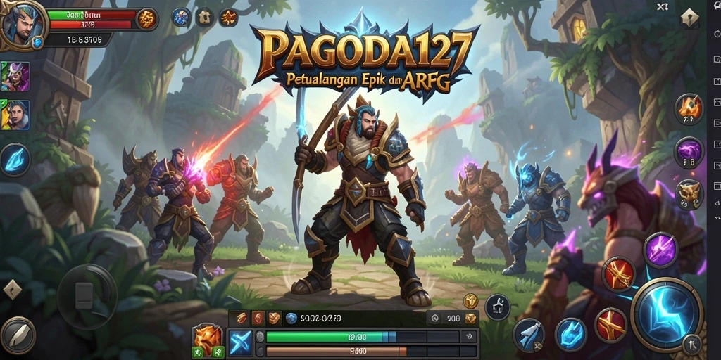 Screenshot menunjukkan aksi seru dalam gameplay ARPG PAGODA127.