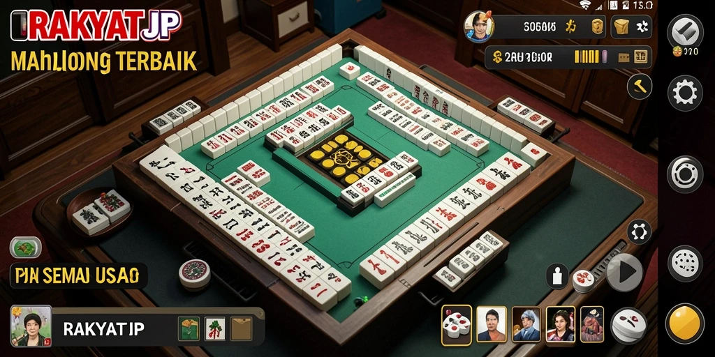 Tangkapan layar RAKYATJP menampilkan permainan Mahjong yang menantang dan menarik.