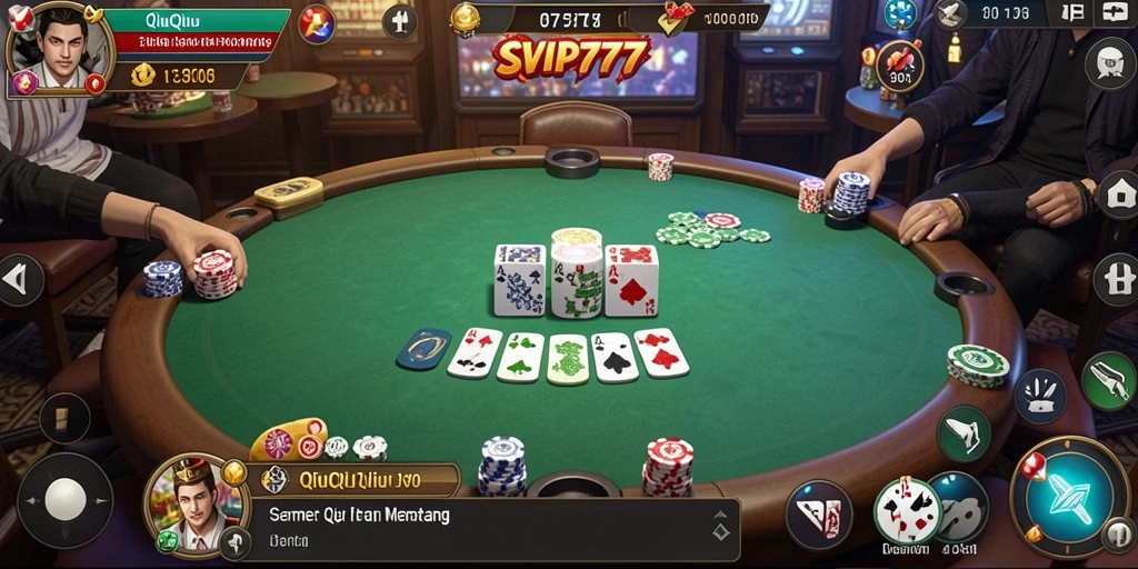 Screenshot gameplay QiuQiu menunjukkan momen menegangkan dalam permainan.
