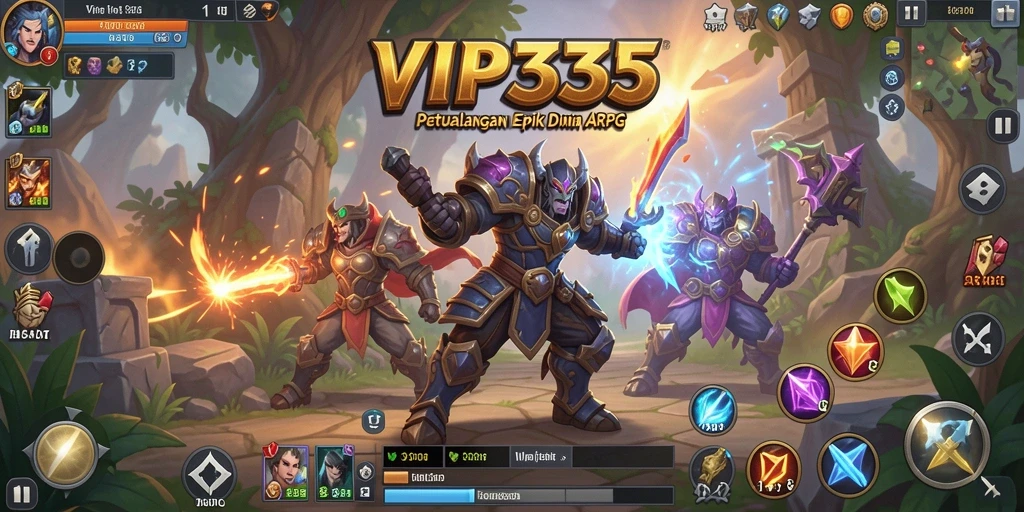 Screenshot utama VIP333 menampilkan pertarungan seru di dunia ARPG.