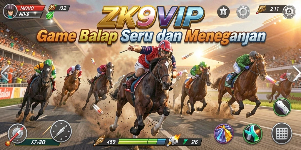 Tampilan gameplay seru di ZK9VIP dengan aksi balapan mendebarkan.